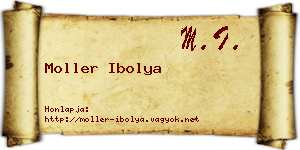 Moller Ibolya névjegykártya